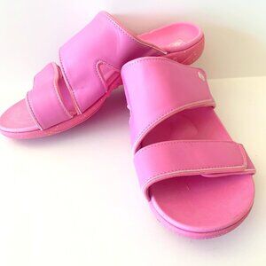 Spenco Women's Kholo Nuevo Speckled slip on sandal SZ 10 Pink shoes